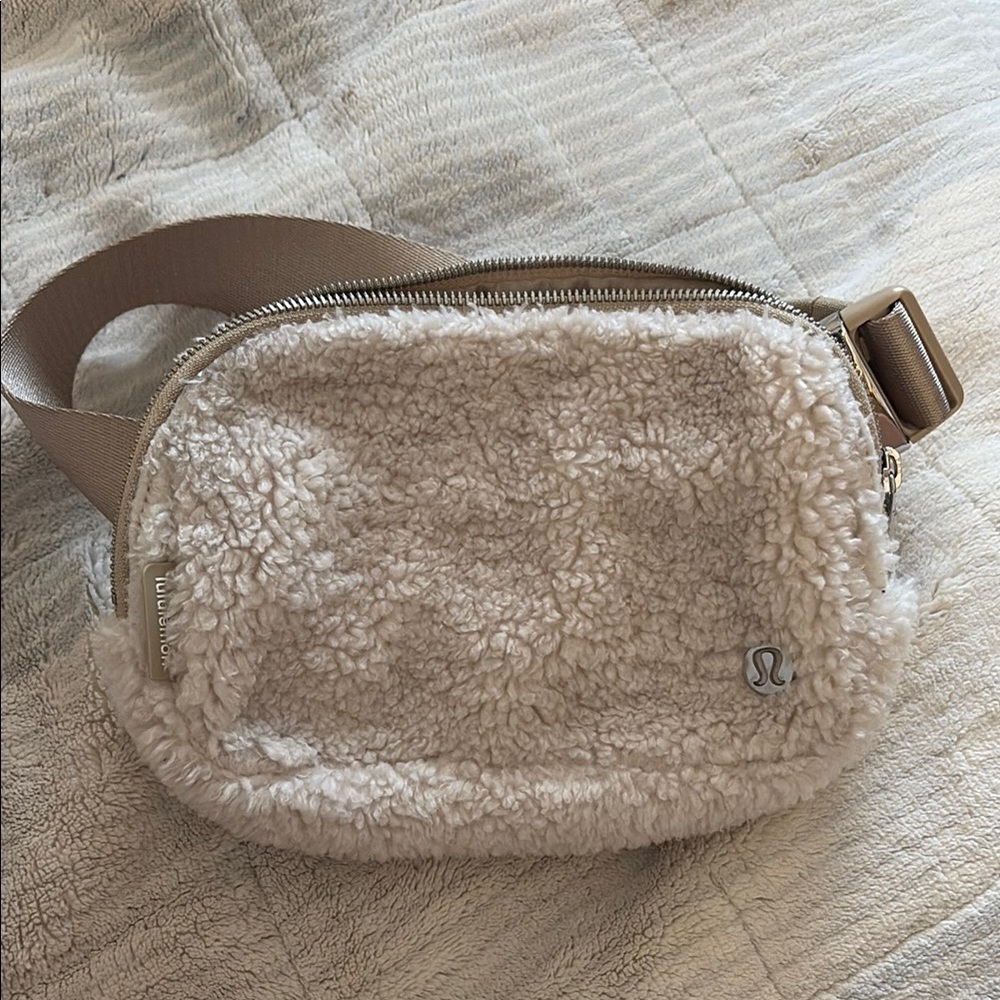 lululemon athletica Cream Sherpa Crossbody Bag
